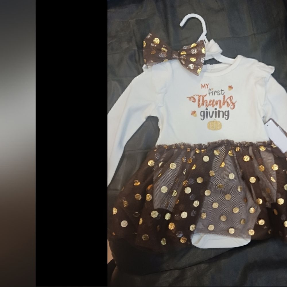 3 for $26 - Baby Starters My first Thanksgiving dress